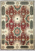 Load image into Gallery viewer, 6&#39; x 10&#39; Geometric Jaipour Rug DENSE WOOL Burgundy, Ivory, green  #D-12