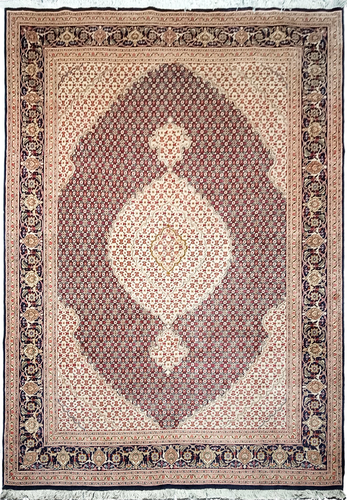6' x 10' Authentic Finer Persian Mahi Tabriz Rug Wool and Silk 400 KPSI #D-14