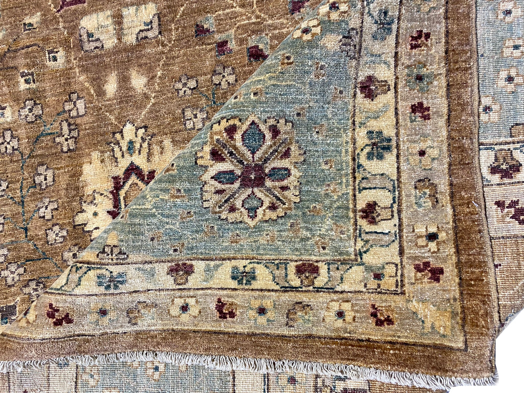 12 x 16.3 Quality Ziglar Rug Natural Ghazni Wool Sage Brown #PIX-11611