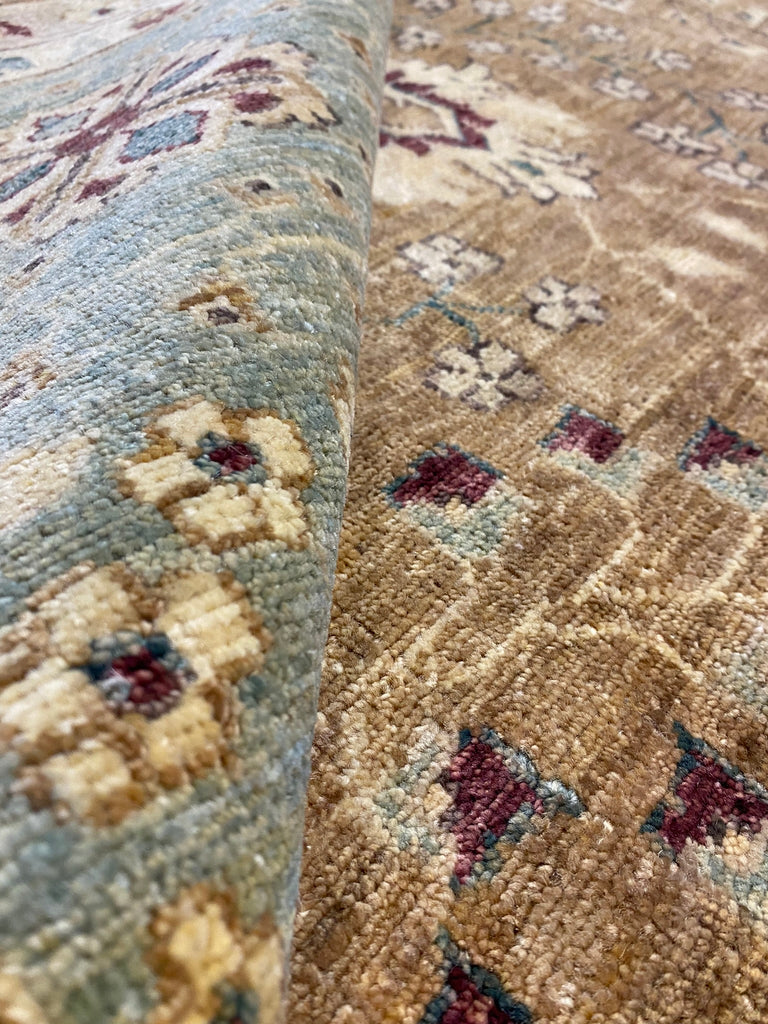 12 x 16.3 Quality Ziglar Rug Natural Ghazni Wool Sage Brown #PIX-11611