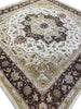 Load image into Gallery viewer, 14 x 14.2 SQUARE Beige Vegetable Dye Chobi Rug 12415