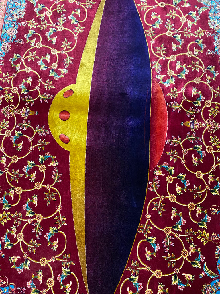 4 x 6 Unique Persian Pattern Turkish Rug Silk #F-6490