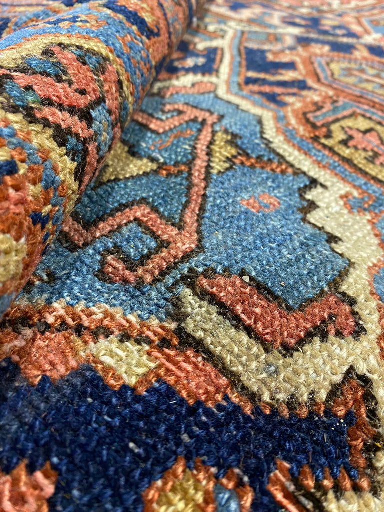 7.1 x 10.3 Authentic Old Persian Heriz Rug #F-6493