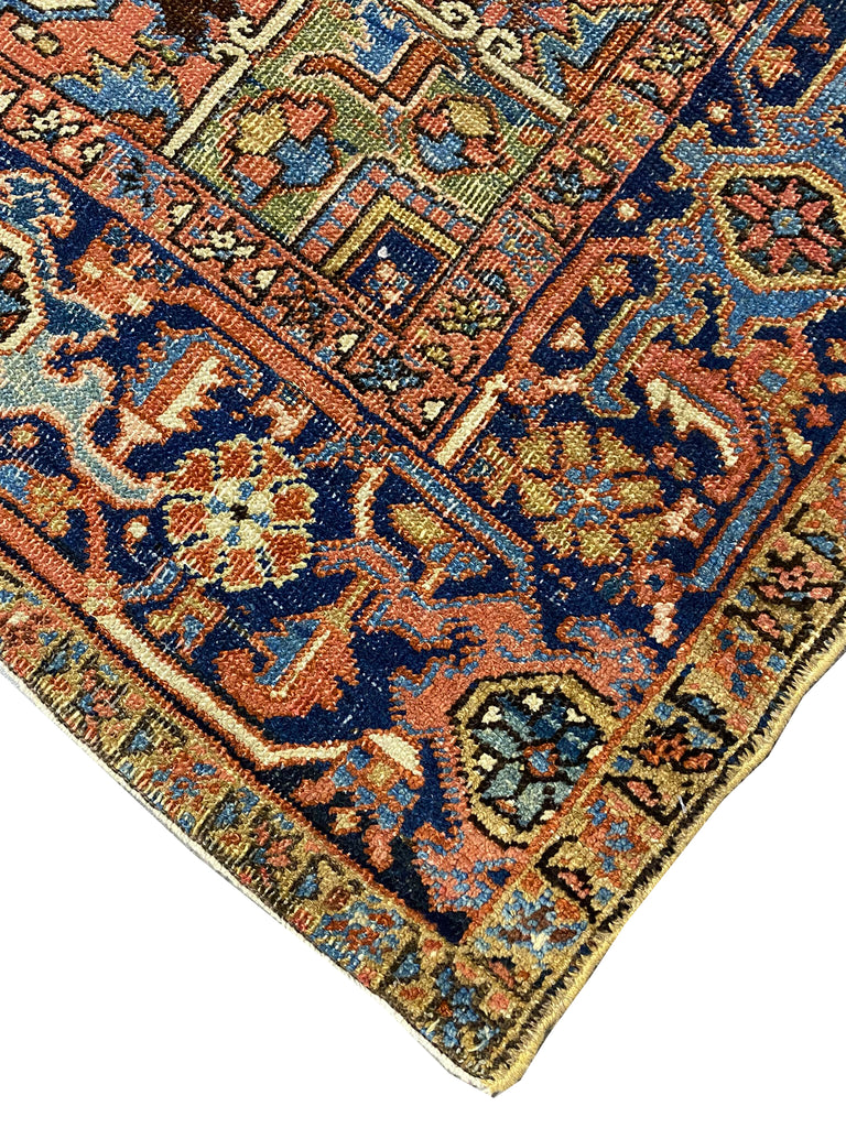 7.1 x 10.3 Authentic Old Persian Heriz Rug #F-6493