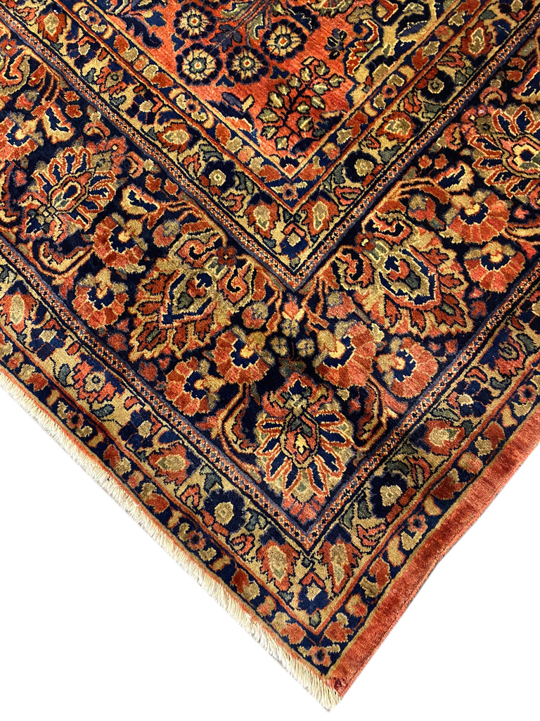 10.1 x 13.9 Authentic Antique Persian Sarouk Rug 1930's #F-6500