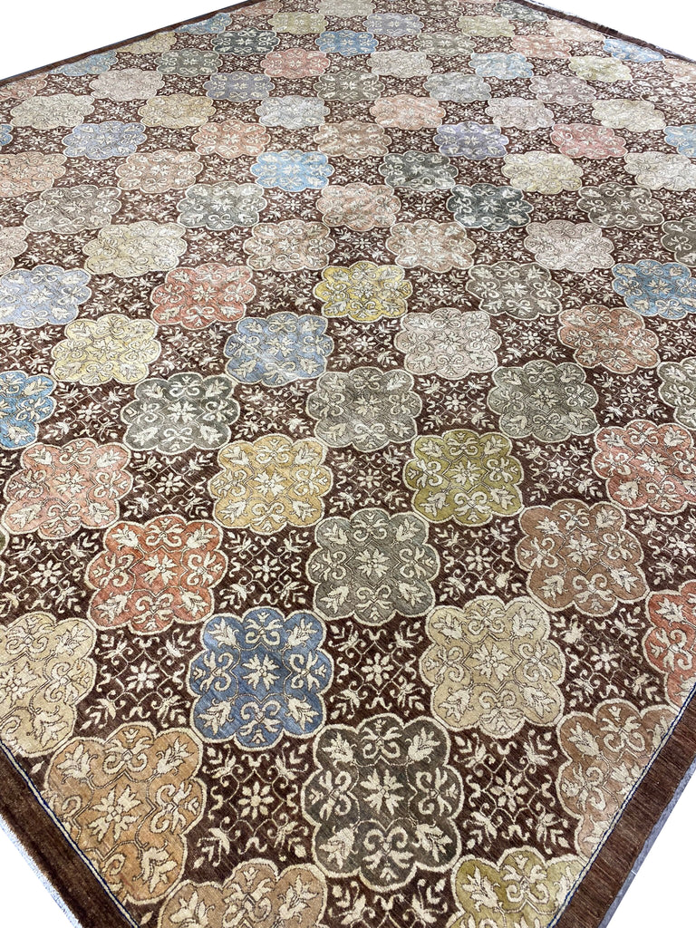 12.10 x 15.7 New Transitional Ziglar LARGE Rug Natural Wool #PIX-28549