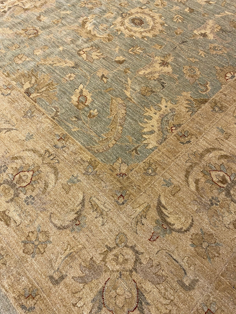 13.9 x 15.8 SQUARISH Neutral Chobi Peshawar Rug 15473