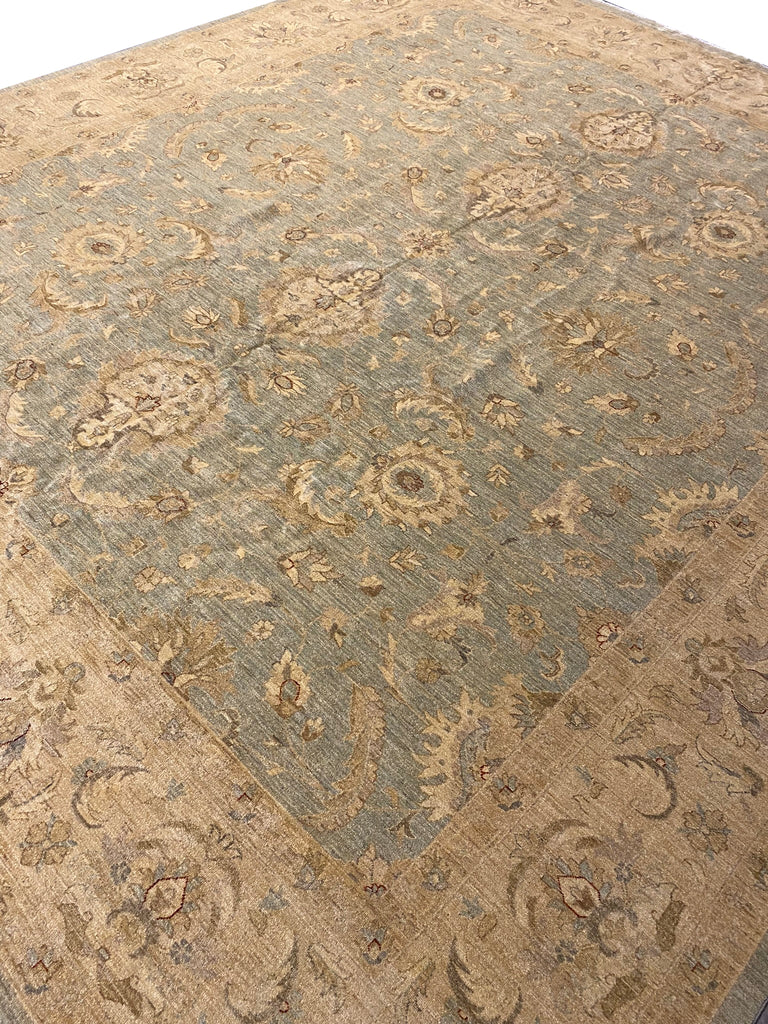 13.9 x 15.8 SQUARISH Neutral Chobi Peshawar Rug 15473