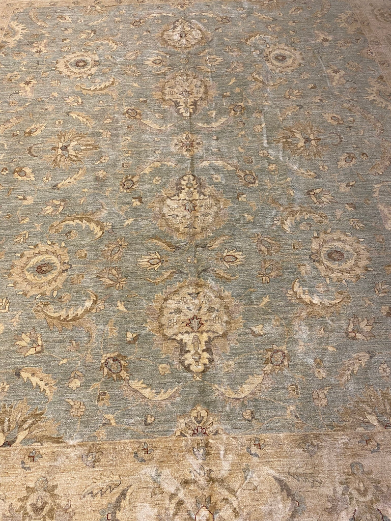 13.9 x 15.8 SQUARISH Neutral Chobi Peshawar Rug 15473