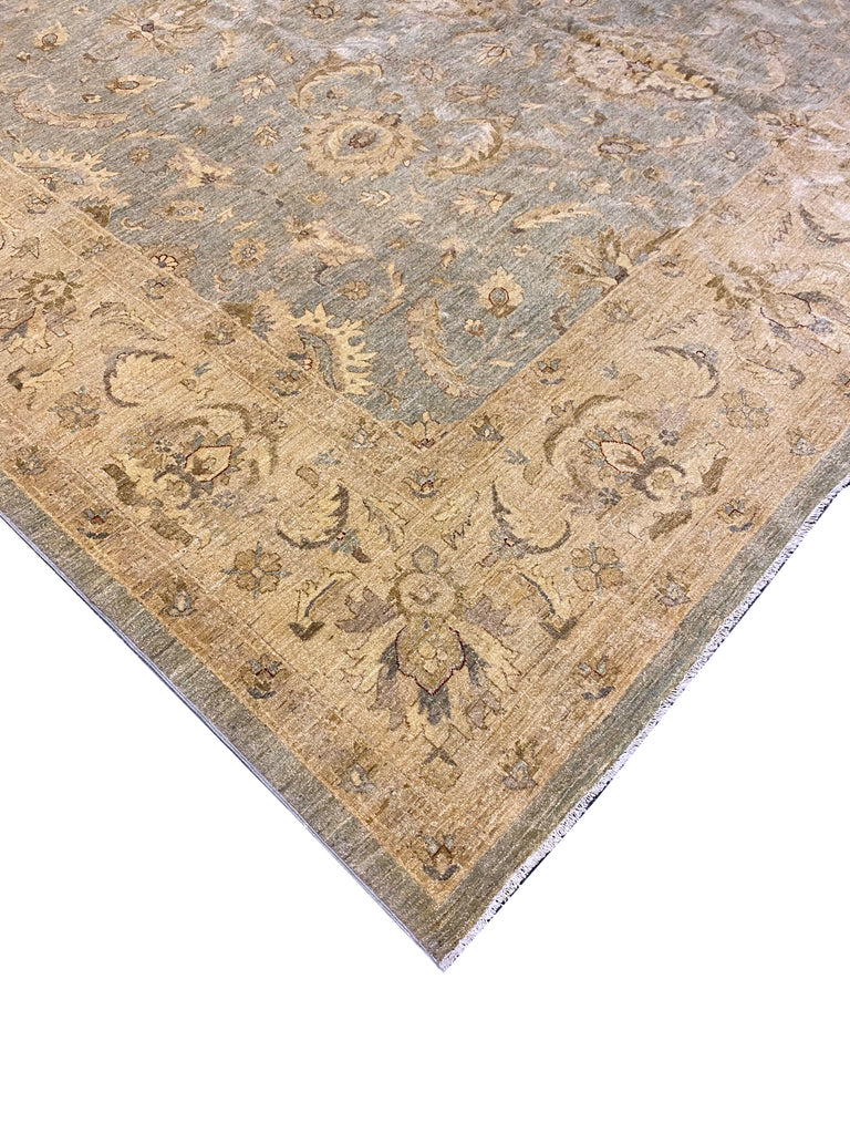 13.9 x 15.8 SQUARISH Neutral Chobi Peshawar Rug 15473