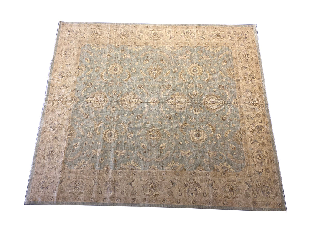 13.9 x 15.8 SQUARISH Neutral Chobi Peshawar Rug 15473