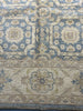 Load image into Gallery viewer, 9.4 x 6 Light Blue Vegetable Dyed Ziglar Chobi Chotan Peshawar Rug 75505