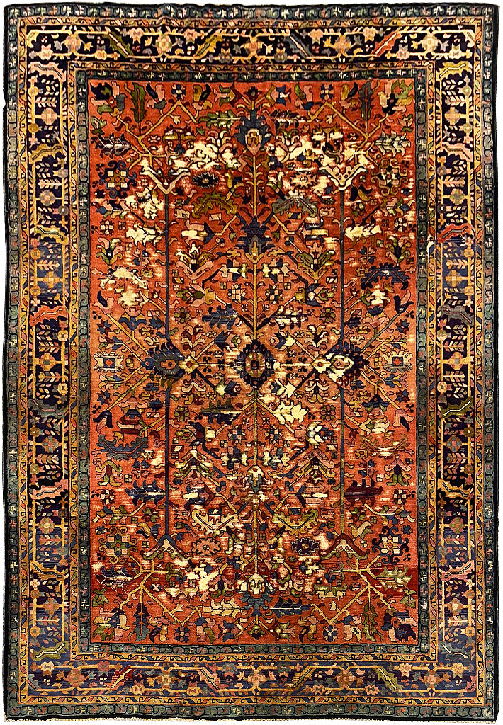8.4 x 11.4 Antique Hooked Persian Rug #PIX-23575