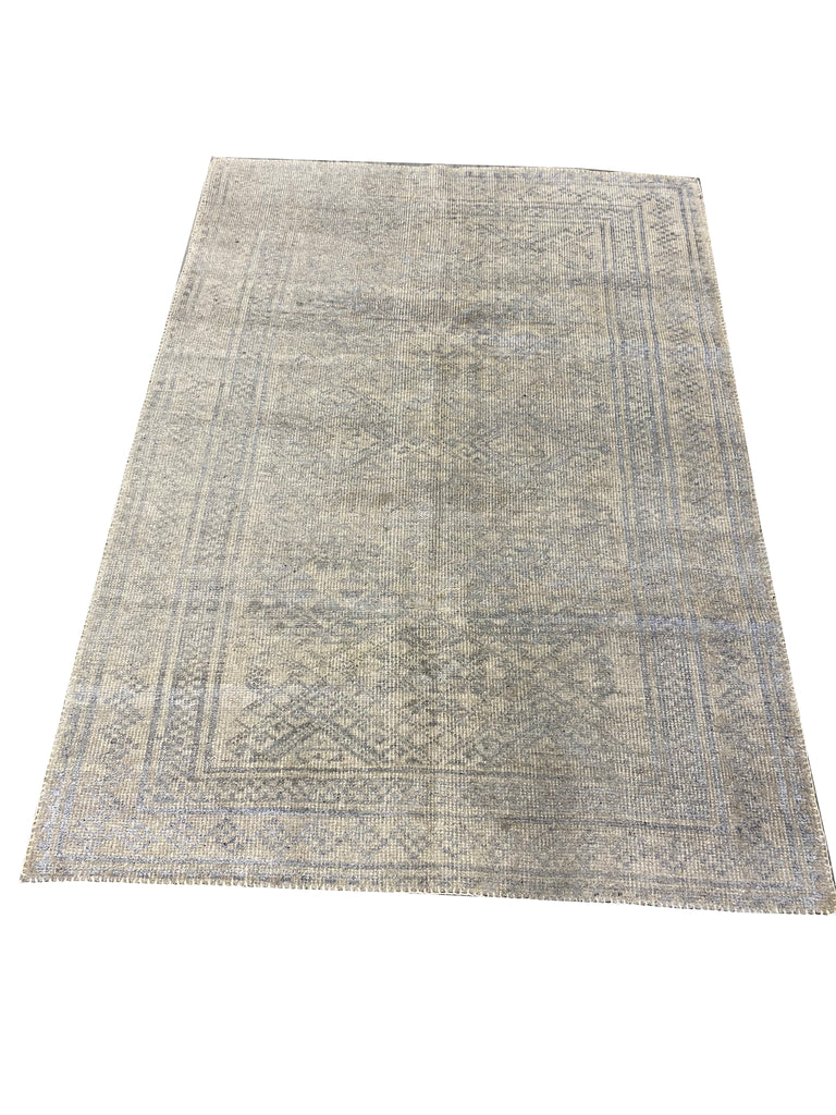 5.7 x 8 Vintage Handmade Ziglar Rug Transitional Contemporary #F-6507