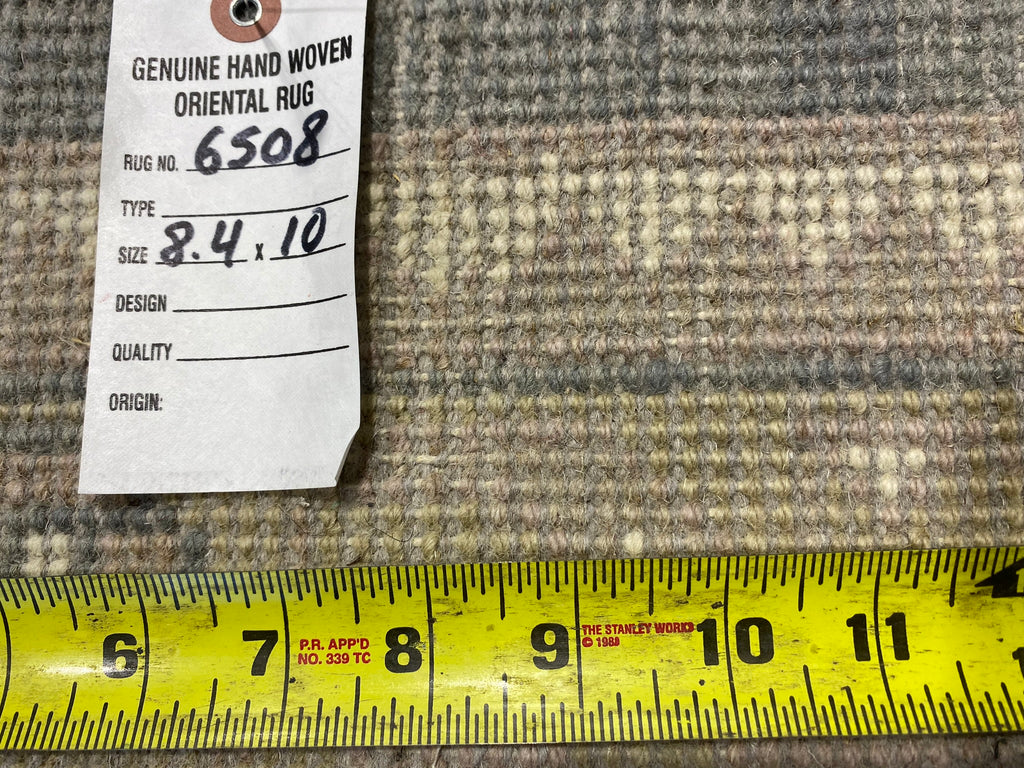 8.4 x 10 New Handmade Oushak Rug Light Slate Gray Blue #F-6508