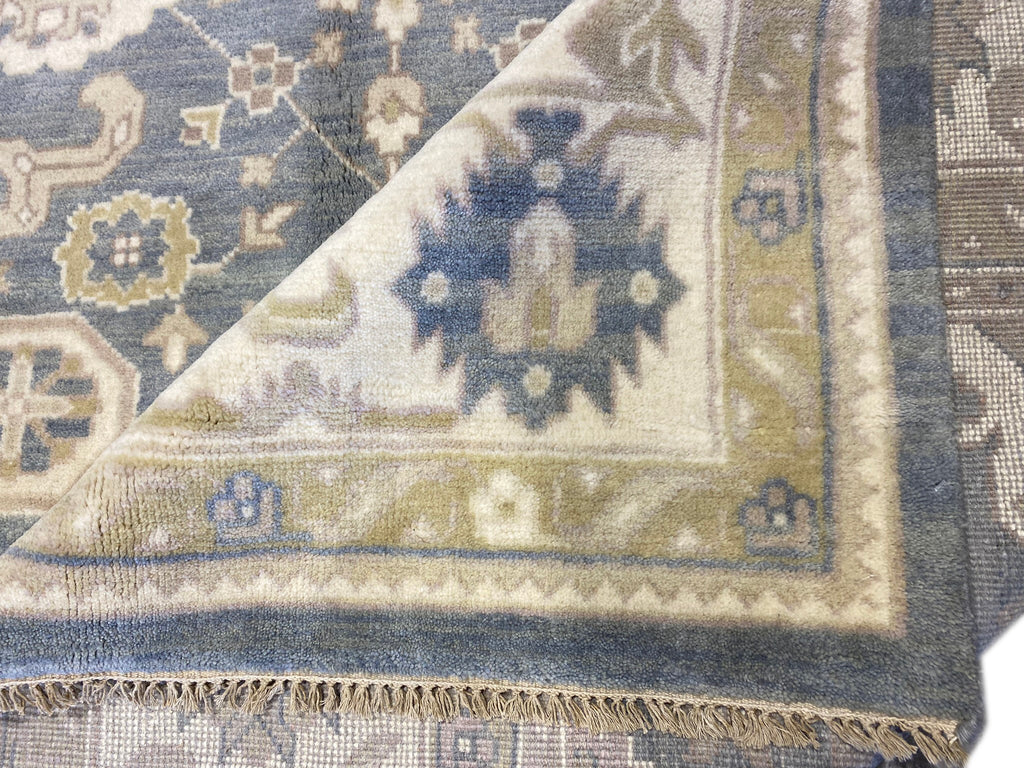 8.4 x 10 New Handmade Oushak Rug Light Slate Gray Blue #F-6508