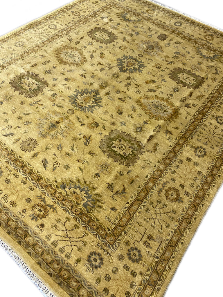8.2 x 10 New Oushak Rug Handmade India Quality Wool #F-6511