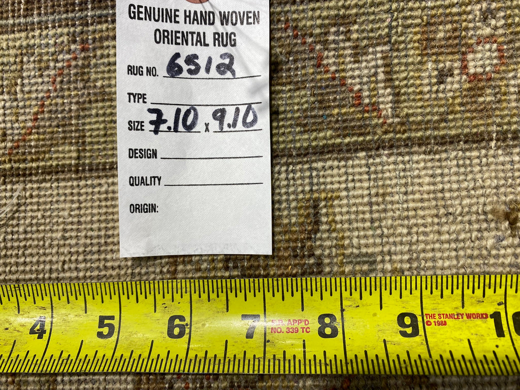 7.10 x 9.10 New Quality Agra Rug Natural Wool #F-6512