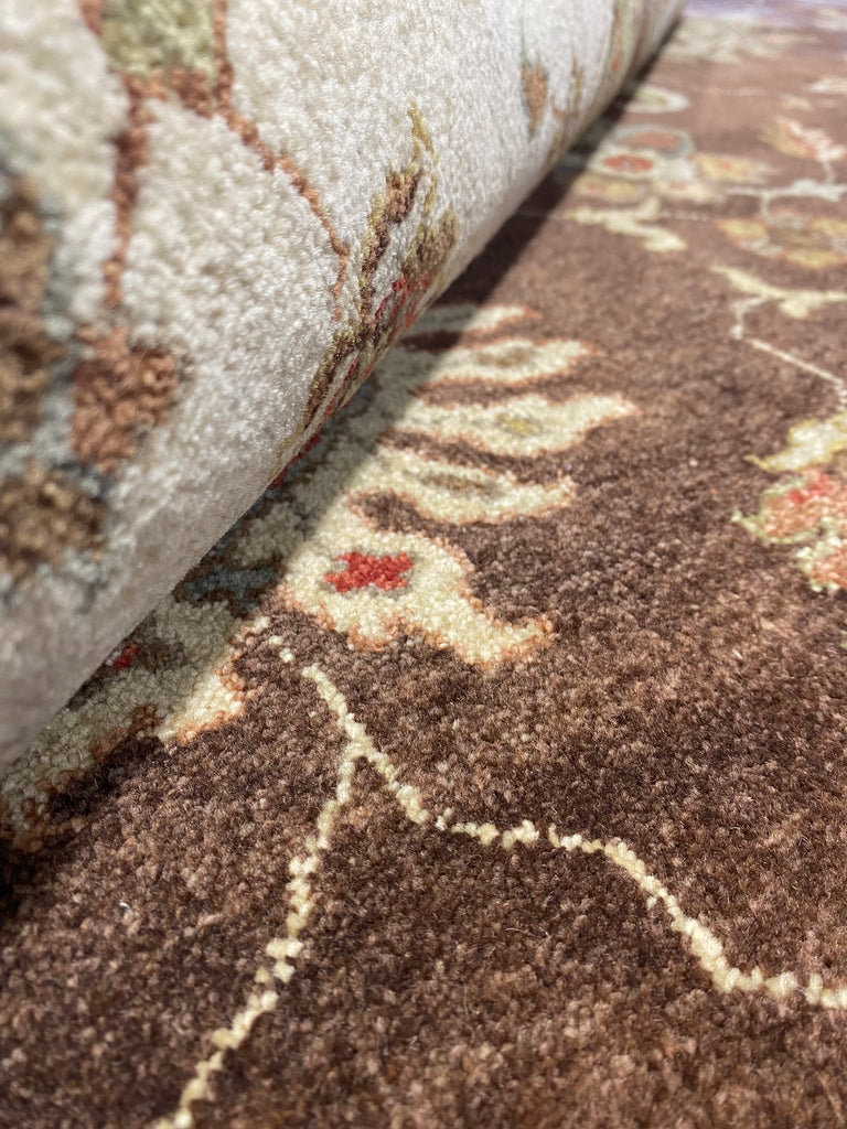 7.10 x 9.10 New Quality Agra Rug Natural Wool #F-6512