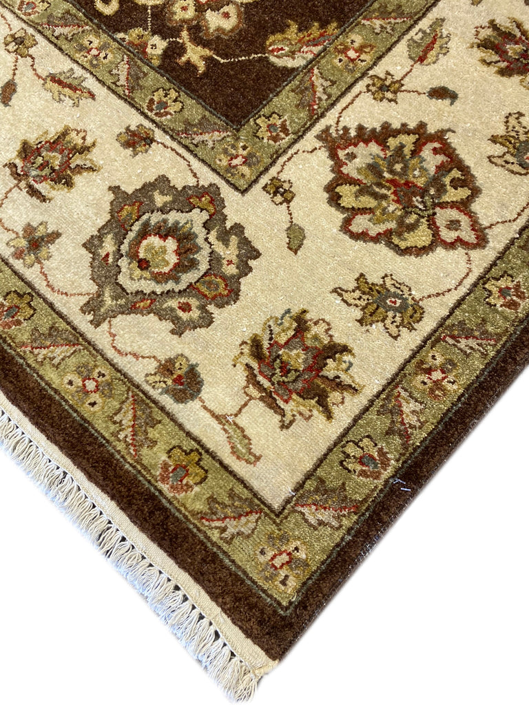 7.10 x 9.10 New Quality Agra Rug Natural Wool #F-6512