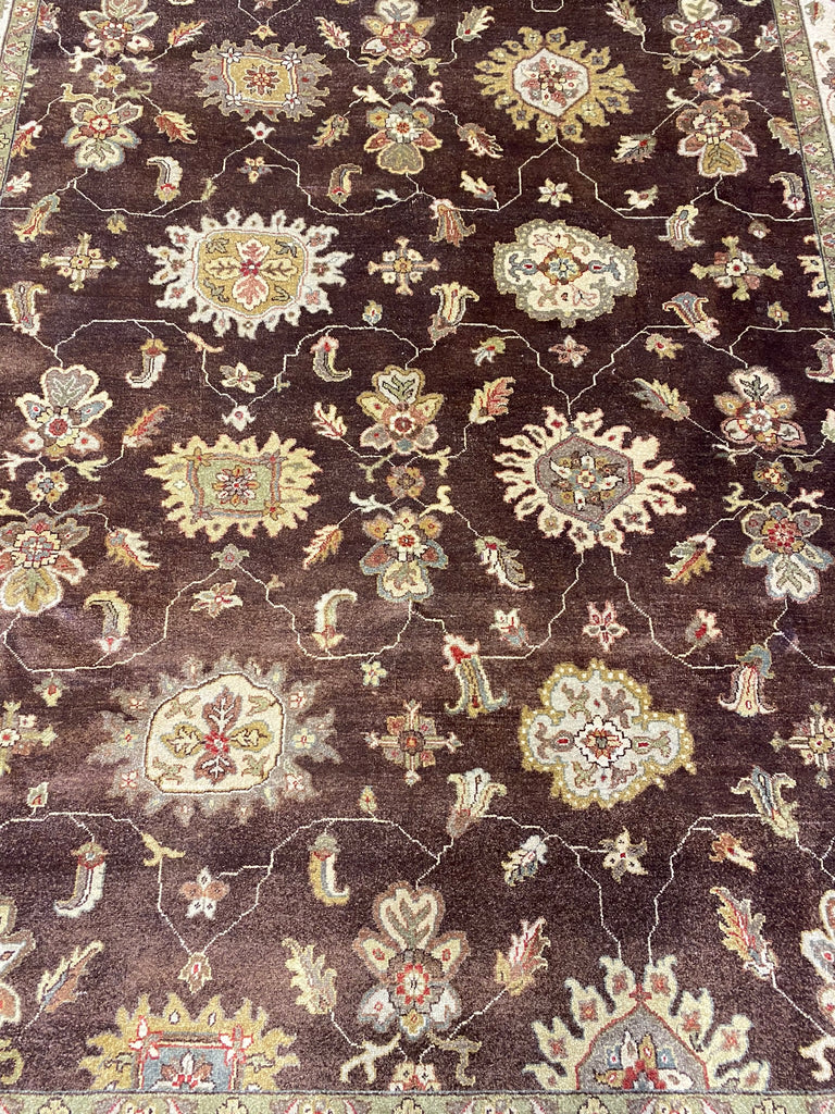 7.10 x 9.10 New Quality Agra Rug Natural Wool #F-6512