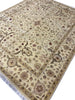 Load image into Gallery viewer, 7.11 x 9.9 Handmade Agra Rug NATURAL WOOL IVORY GREEN #F-6515