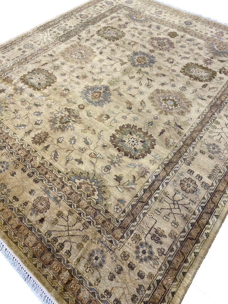 8.3 x 10 New Agra Oushak Rug Soft Natural Wool #F-6518