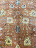 Load image into Gallery viewer, 8.1 x 10.0 Nice Quality Wool Agra Rug RUST BROWN #F-6519