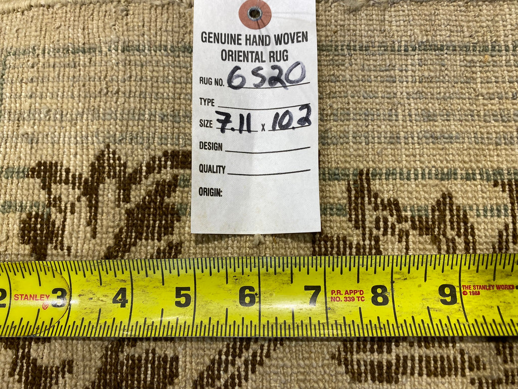 7.11 x 10.2 New Handmade Transitional Modern Quality Rug Natural Wool #F-6520