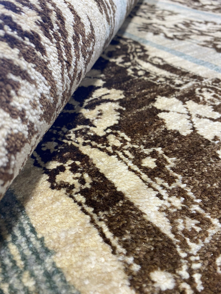 7.11 x 10.2 New Handmade Transitional Modern Quality Rug Natural Wool #F-6520