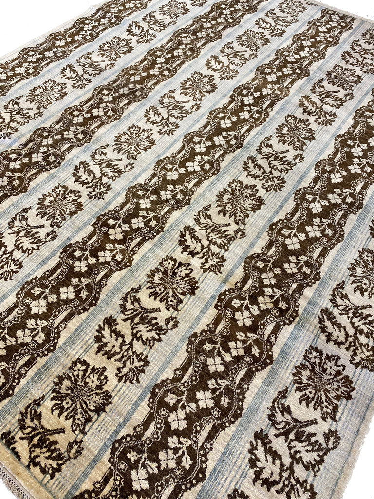 7.11 x 10.2 New Handmade Transitional Modern Quality Rug Natural Wool #F-6520