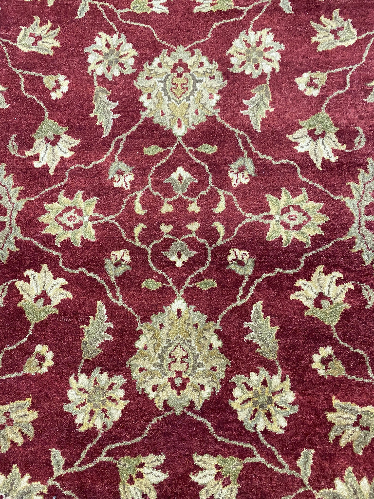 8 x 10 Beautiful Quality Wool Handmade Rug BURGUNDY #F-6522