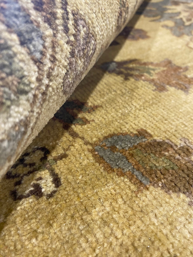 8 x 10.3 New Handmade Agra Rug Natural Wool #F-6523