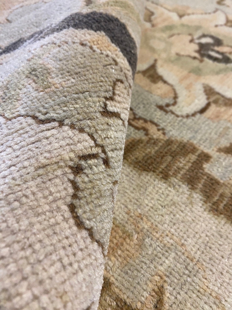 10.1 x 14.3 Light Mint Green Handmade Chobi Peshawar Handmade Rug #F-6525