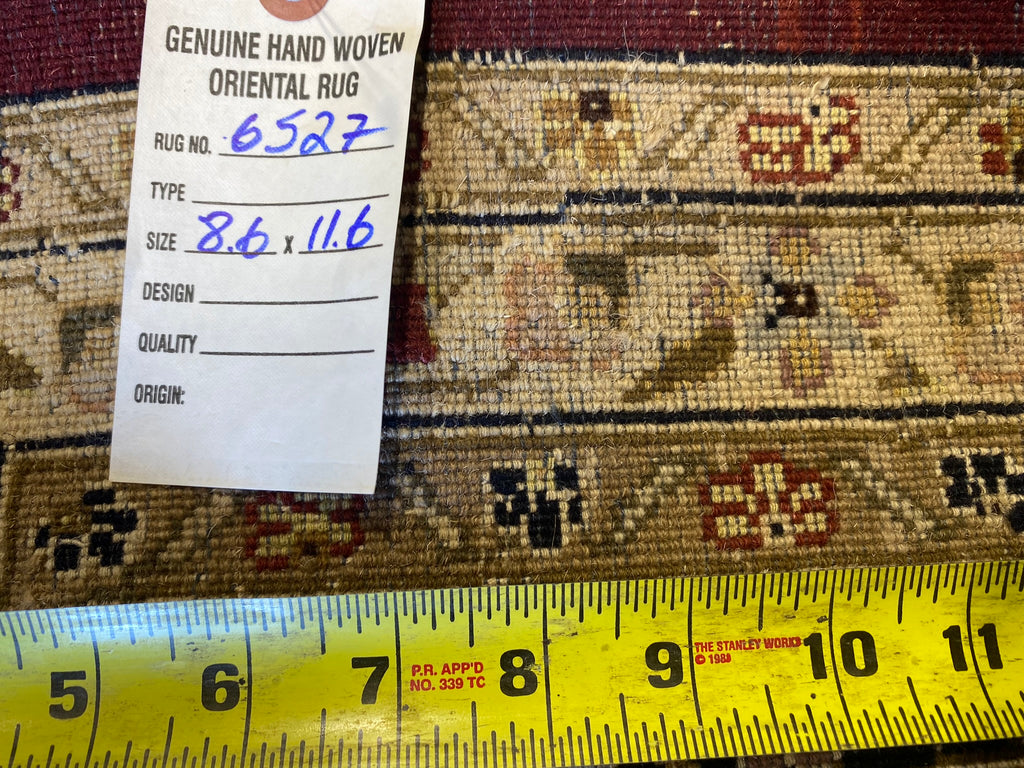 8.6 x 12.6 Quality Wool and Silk Handmade Rug Dense Weave High KPSI #F-6527