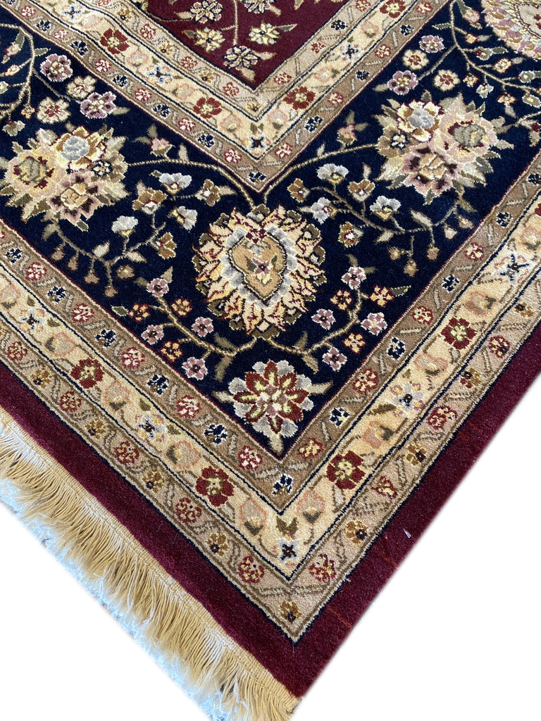 8.6 x 12.6 Quality Wool and Silk Handmade Rug Dense Weave High KPSI #F-6527