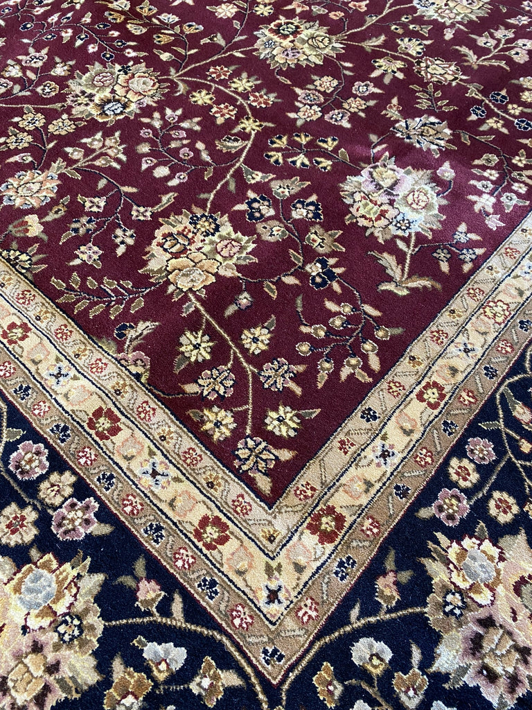 8.6 x 12.6 Quality Wool and Silk Handmade Rug Dense Weave High KPSI #F-6527