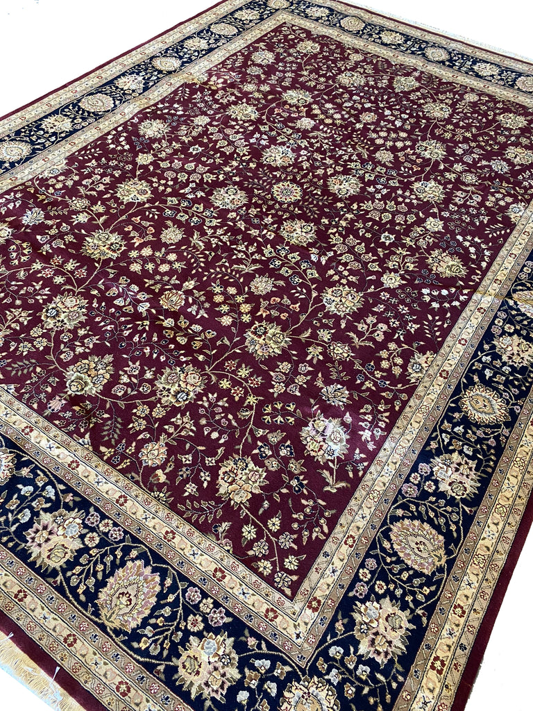 8.6 x 12.6 Quality Wool and Silk Handmade Rug Dense Weave High KPSI #F-6527