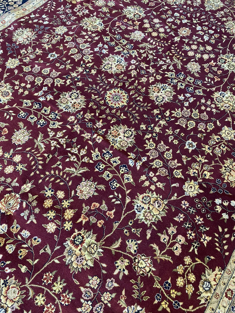 8.6 x 12.6 Quality Wool and Silk Handmade Rug Dense Weave High KPSI #F-6527