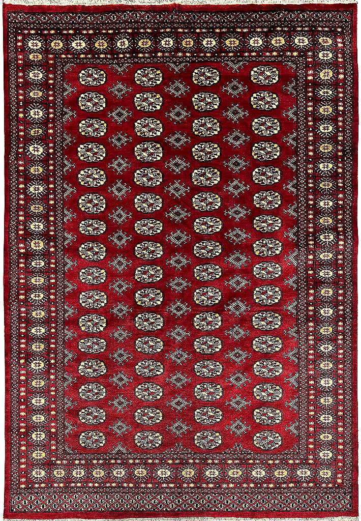 6.4 x 9.1 Classic Handmade Pakistan Bokhara Soft Wool Rug #B-3