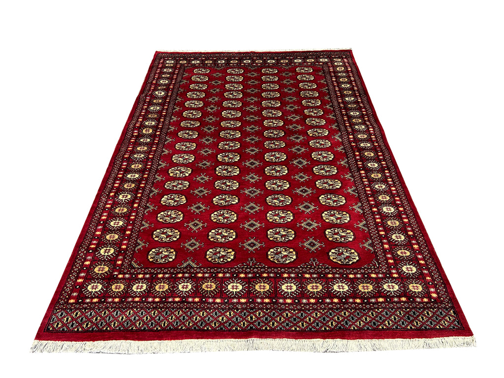 6.4 x 9.1 Classic Handmade Pakistan Bokhara Soft Wool Rug #B-3