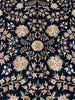 Load image into Gallery viewer, 8.6 x 11.6 Quality Wool and Silk Handmade Rug BLACK #F-6531A