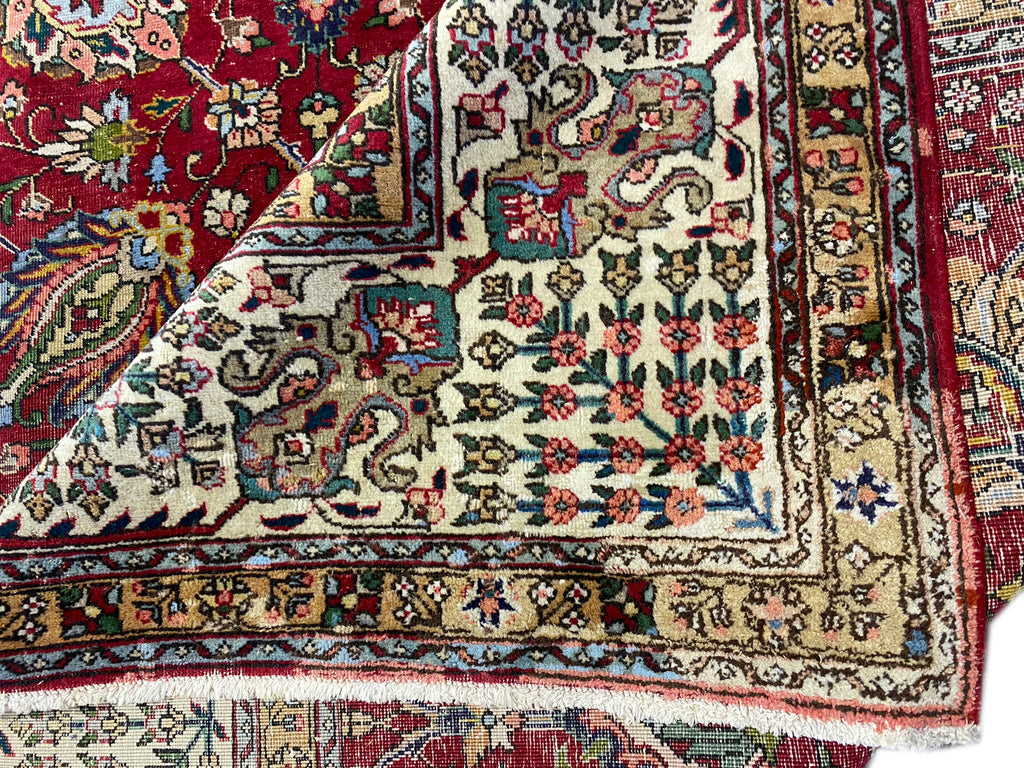 11.11 x 18 Authentic Persian Tabriz Wool Large Rug #F-6533