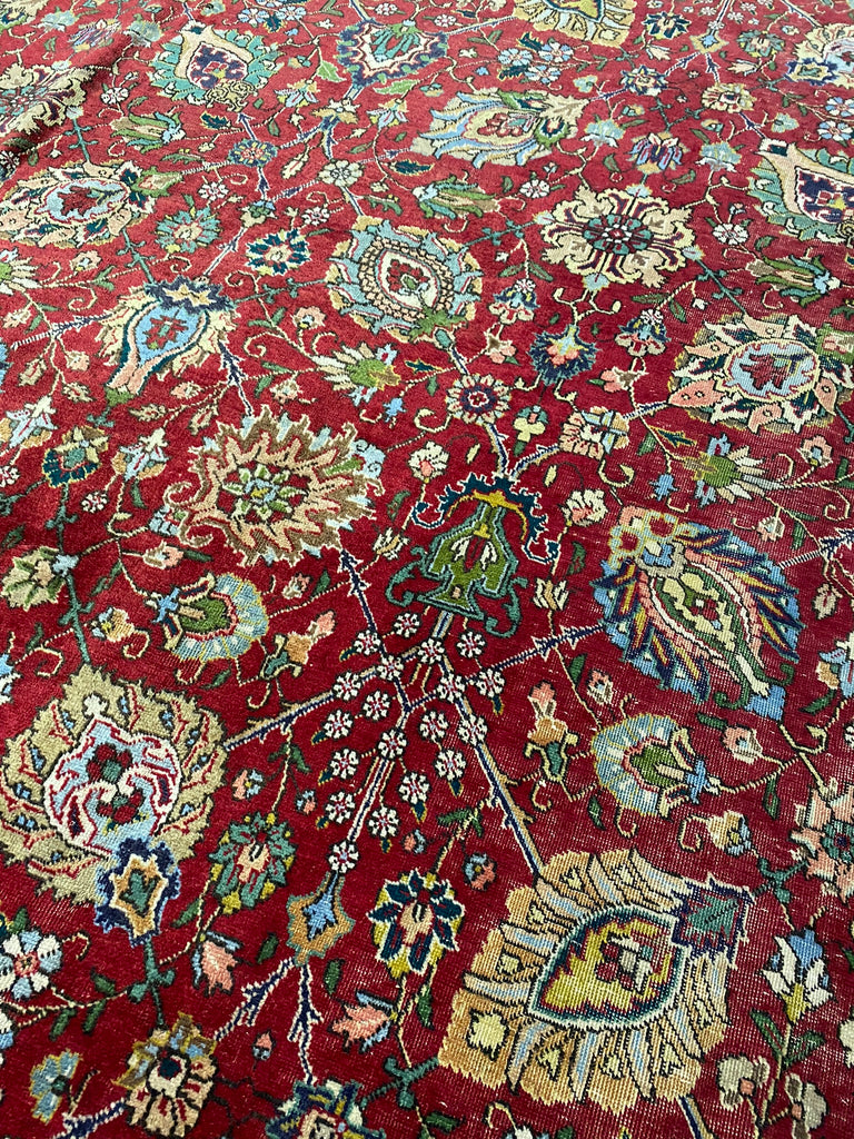11.11 x 18 Authentic Persian Tabriz Wool Large Rug #F-6533