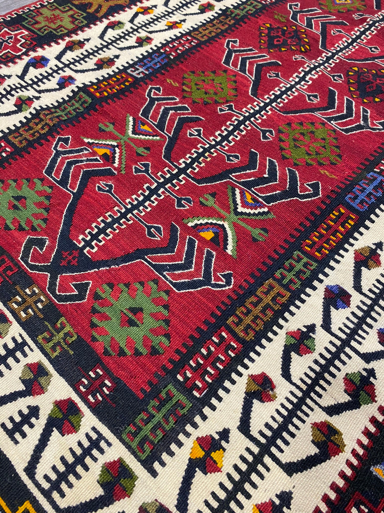 3.6 x 5.11 Persian Flat Weave Kilim Rug #F-6539A