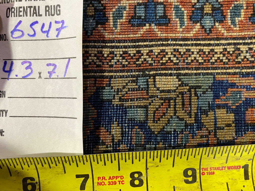 4.3 x 7.1 Mohtasham Kashan Authentic Antique Persian Estate matserpiece Collectible Rug #F-6547