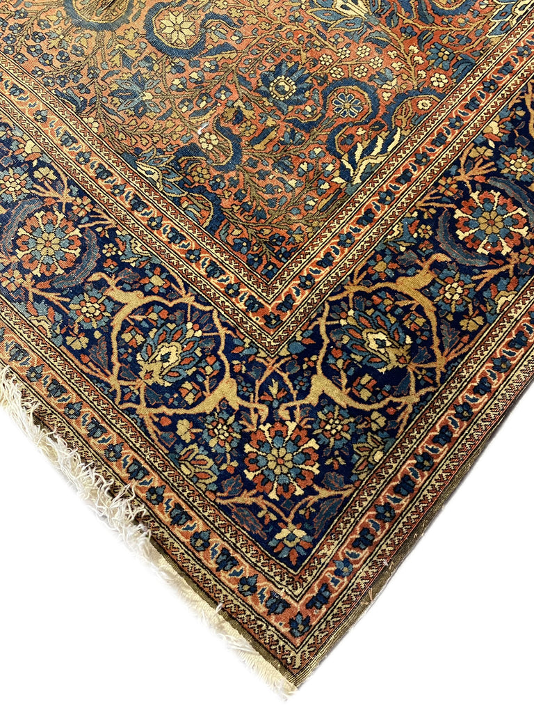 4.3 x 7.1 Mohtasham Kashan Authentic Antique Persian Estate matserpiece Collectible Rug #F-6547