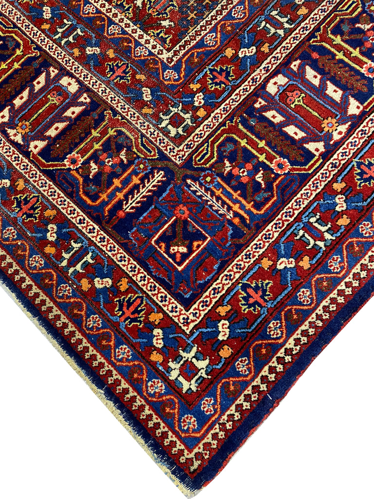 10.2 x 14.7 Authentic Antique Persian Joshagan Kashan Large Rug Fine Weave #F-6550