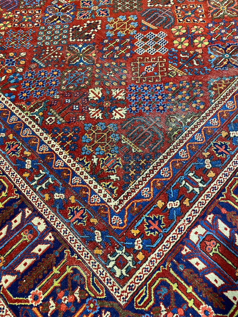 10.2 x 14.7 Authentic Antique Persian Joshagan Kashan Large Rug Fine Weave #F-6550