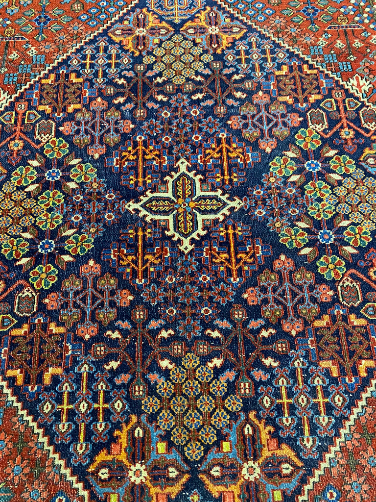 10.2 x 14.7 Authentic Antique Persian Joshagan Kashan Large Rug Fine Weave #F-6550